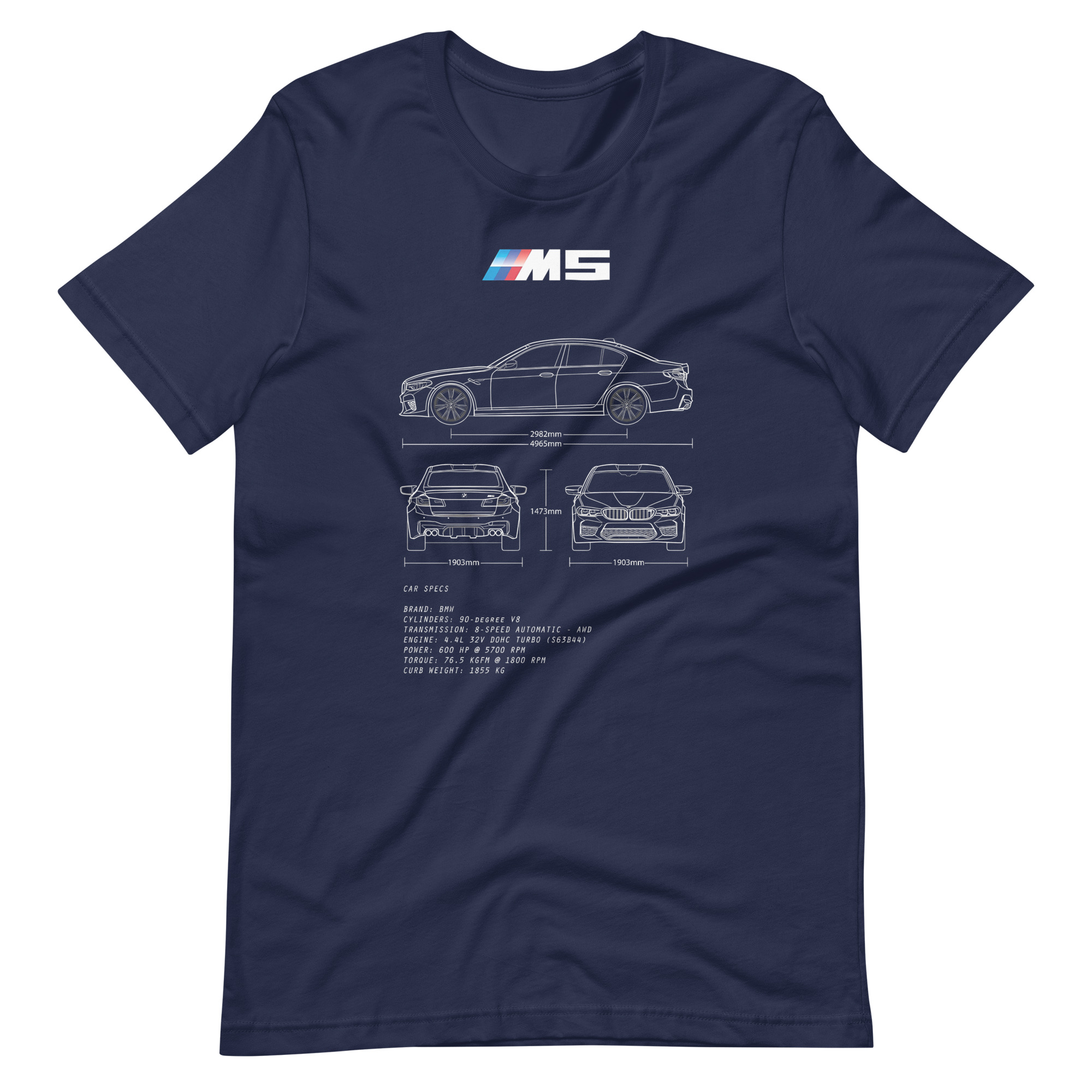 BMW m5 T-shirt with a drawing